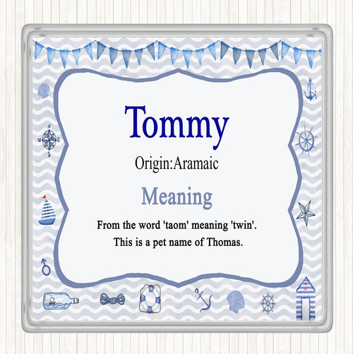 Brandon Name Meaning Drinks Mat Coaster Nautical