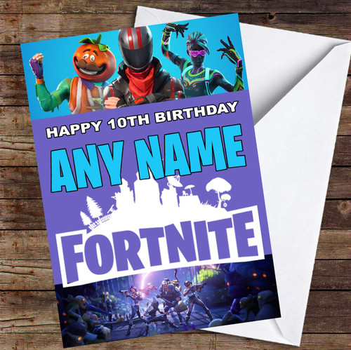 Download Game Fortnite Personalised Children's Birthday Card - The ...