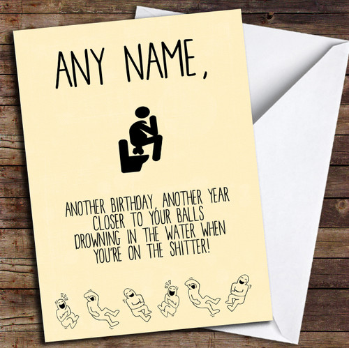 Funny Rude Humour For Him Personalised Birthday Card - The Card Zoo