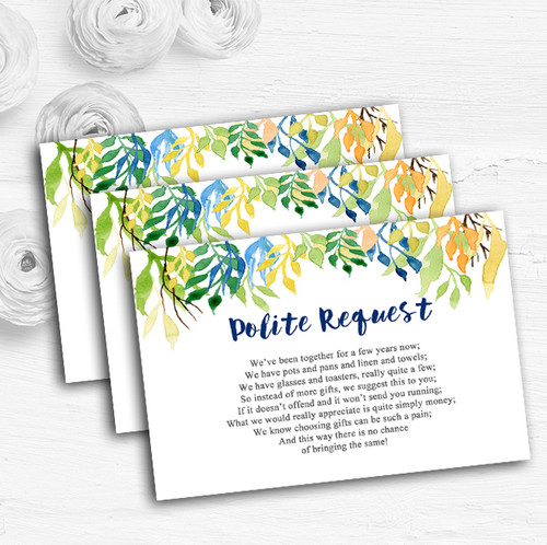 Autumn Leaves Watercolour Floral Header Personalized Wedding Thank You Cards Autumn Leaves Watercolour Floral Header Personalized Wedding Thank You Cards