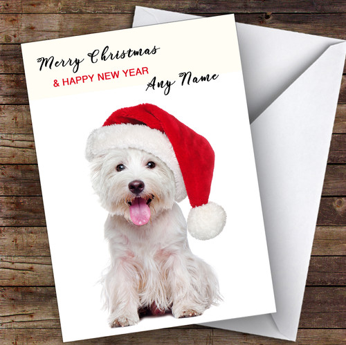 West Highland Terrier Dog Animal Personalised Christmas Card - The Card Zoo