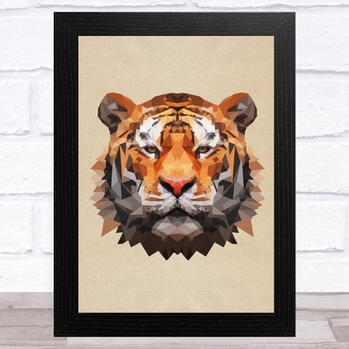 Tiger Polygon Animal Wall Art Print - The Card Zoo