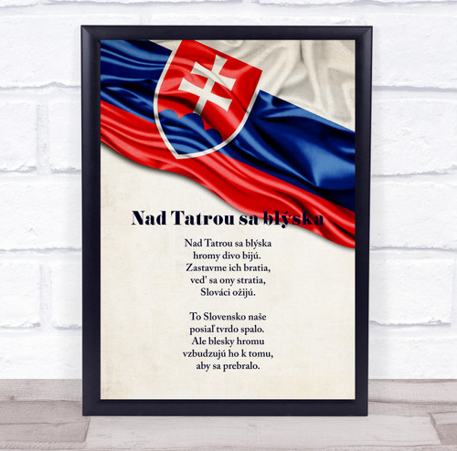 National Anthem Of Slovakia Wall Art Print The Card Zoo - roblox slvokian anthem