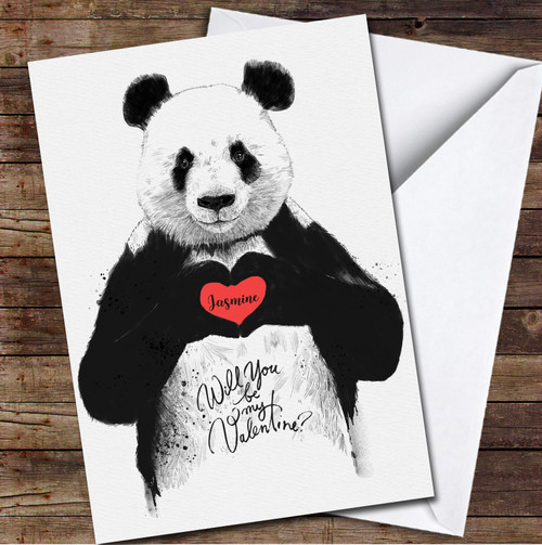 Panda Valentine's Day Card 