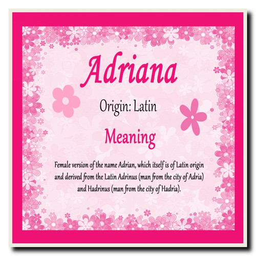 What does the name adriana mean