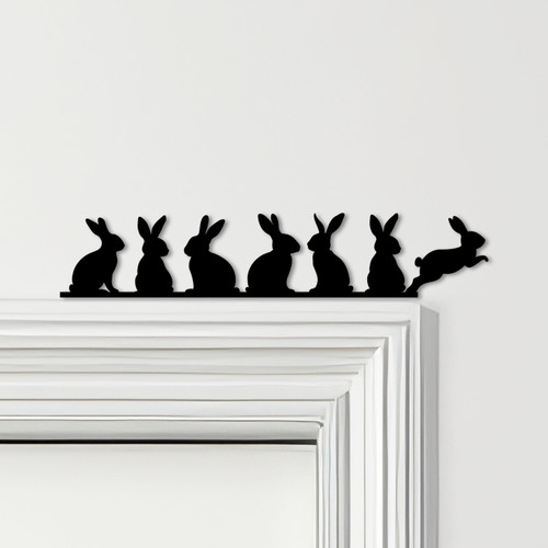 Door Frame Rabbits Door Topper Easter Decor Rabbits Various Colours Top Of Door Frame ...