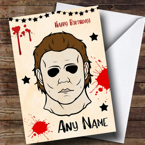 Download Michael Myers Halloween Personalised Birthday Card - The ...