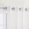 Grommet Sheer Curtain Panel  White