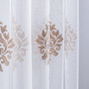 Sheer Curtain Panel Gold on White