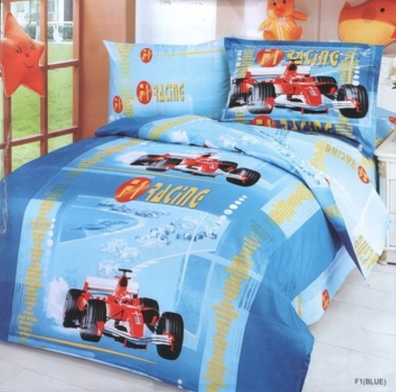 LE42T Car Racing Blue Le Vele Bedding