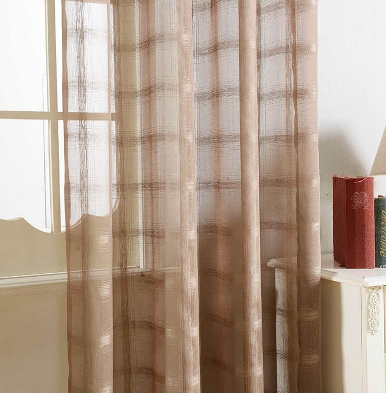 DMC485 Dolce Mela Sheer Curtain Panels -  Golden Isles