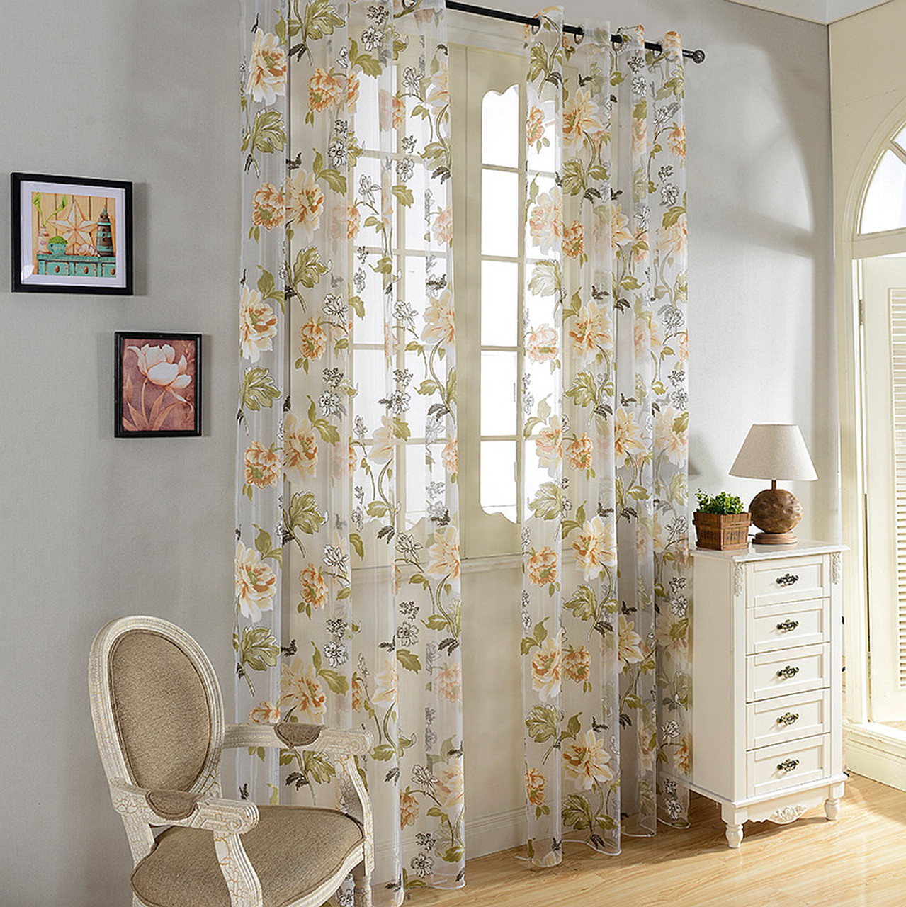 DMC491 Dolce Mela Sheer Curtain Panels - Palm Springs DMC491 Dolce Mela Sheer Curtain Panels - Palm Springs