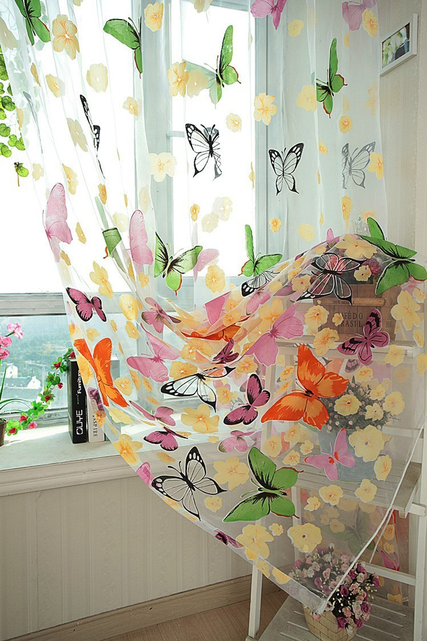 Sheer Curtains DMC492- Dolce Mela - Brazilian Butterflies