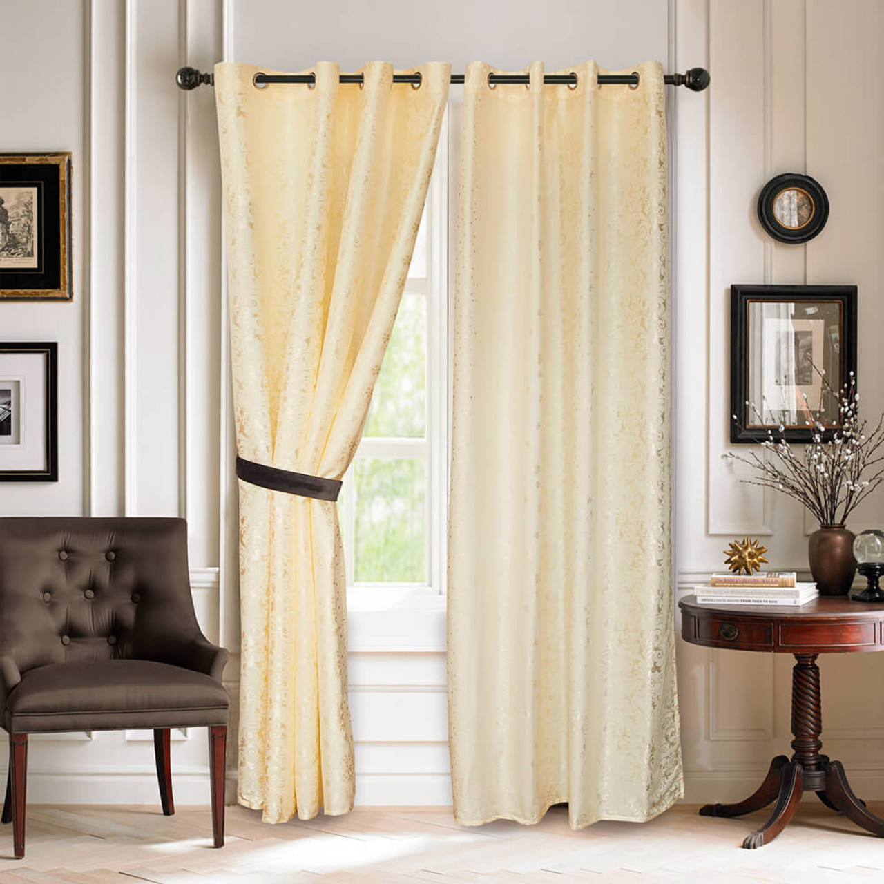 Curtain Panel Semi-Blackout Drapes, DMC716 Dolce Mela Ambassador Window Treatments;* Dolce Mela - On Sale Now *