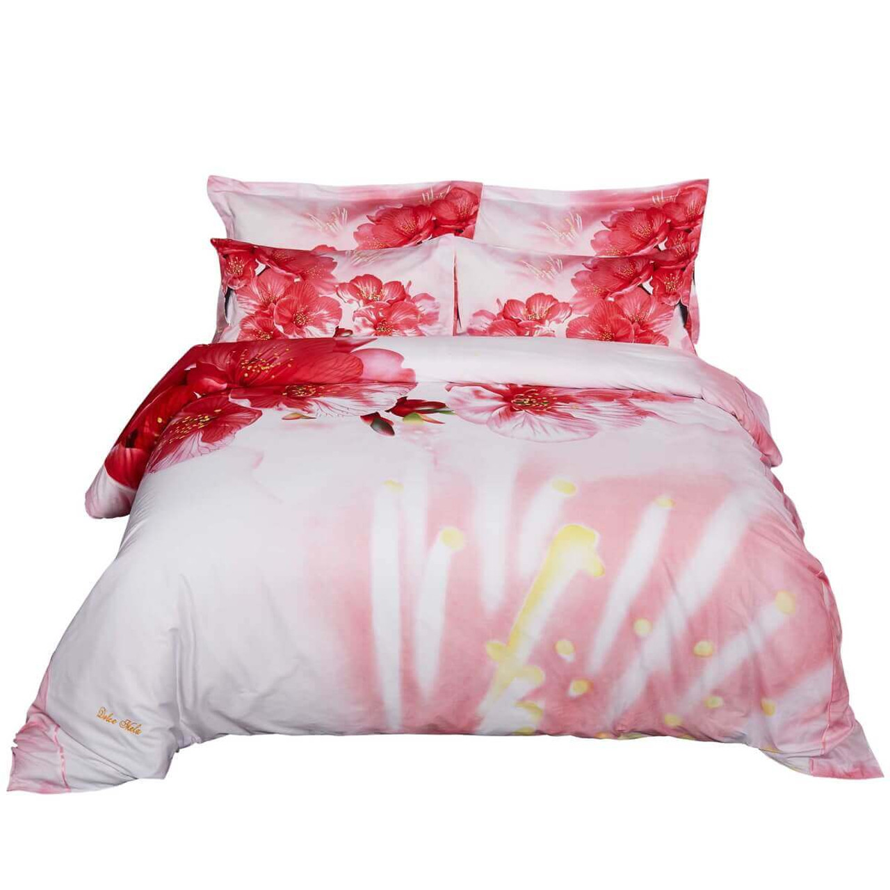 King size Floral Bedding, Dolce Mela - Pink DM700K Drop-shipping