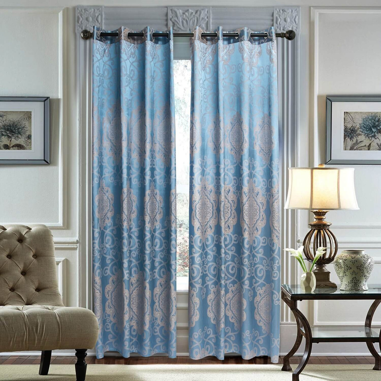 DMCU817 Dolce-Mela Luxury Jacquard Curtains Wholesale-Dropship