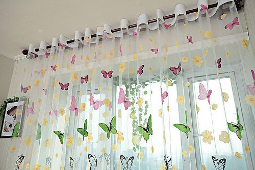 Sheer Curtains - Dolce Mela - Brazilian Butterflies DMC492