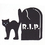 Black Cat and RIP Tombstone - Want2Scrap