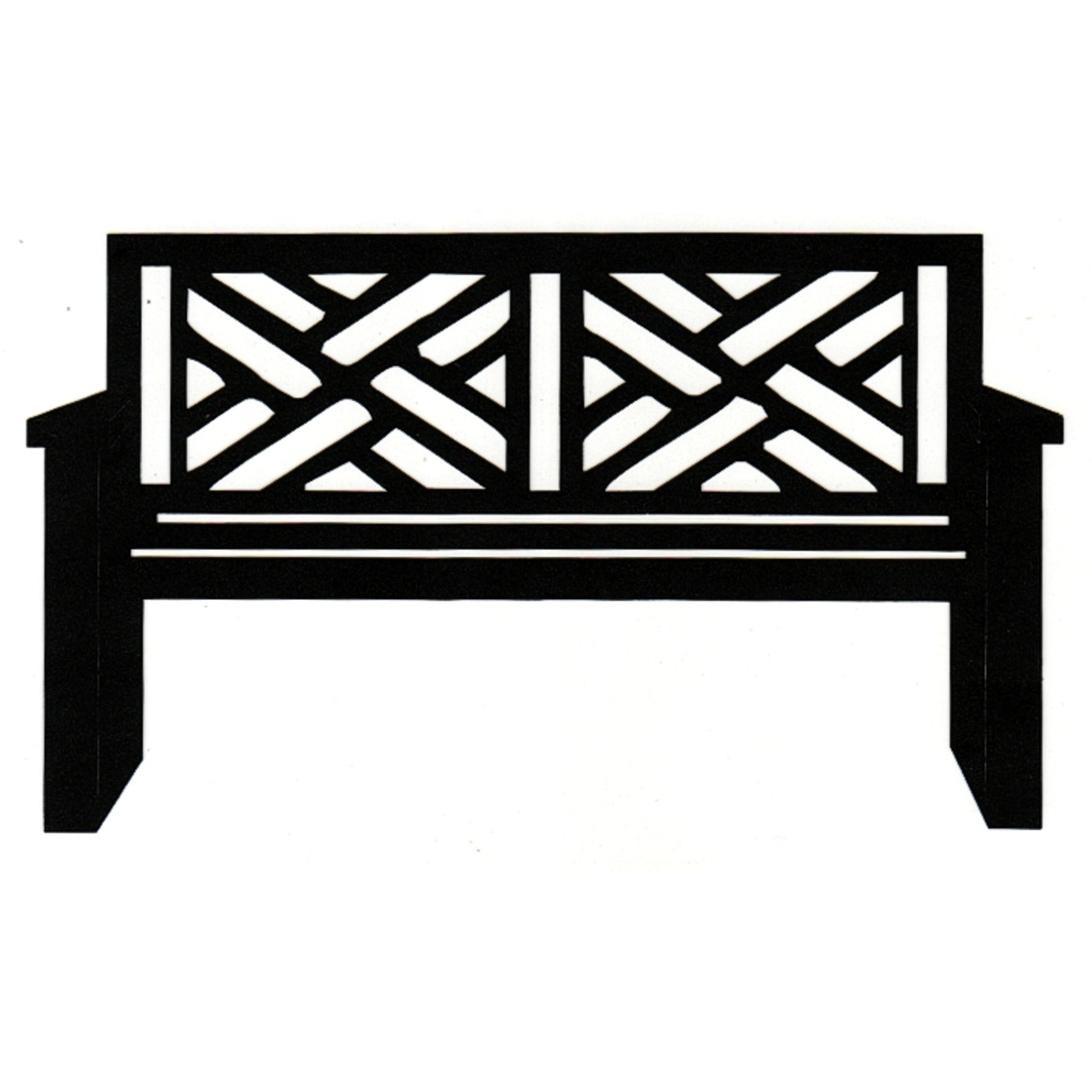 park bench clipart black and white