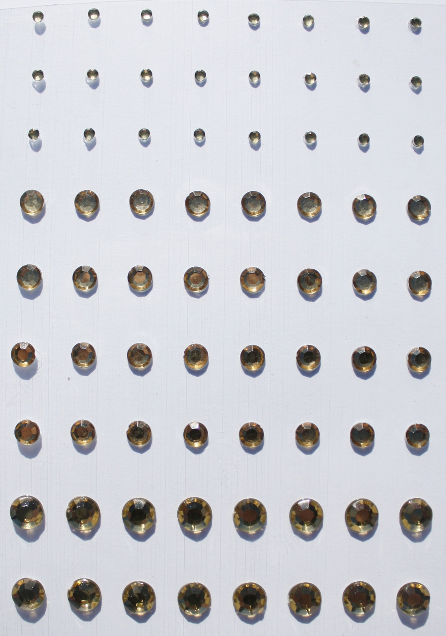 72 Count - Smokey Brown Rhinestones - Self Adhesive - Want2Scrap