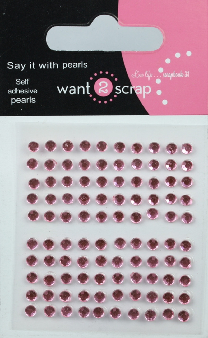 Baby Bling - Pink Rhinestones - 100 Count - 2.5 mm - Want2Scrap