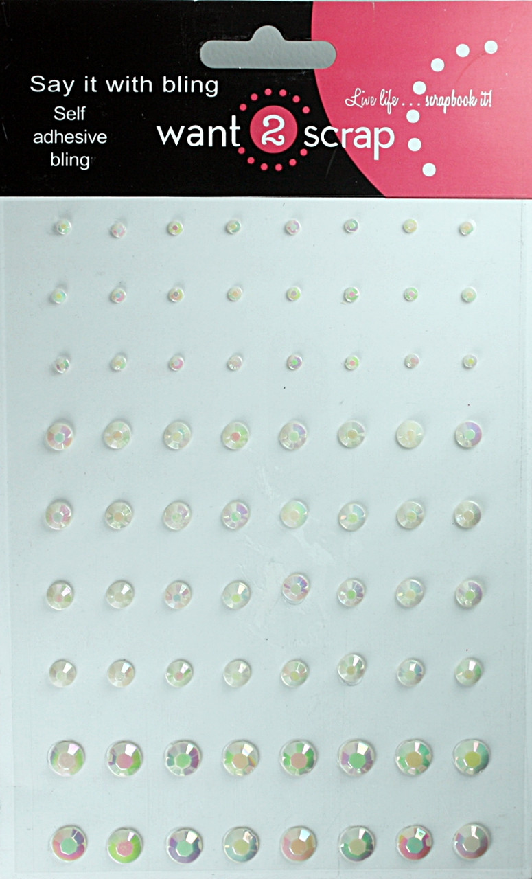 72 Count - Mother of Pearl Rhinestones - Want2Scrap