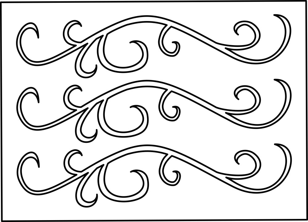 Finesse swirls stencil