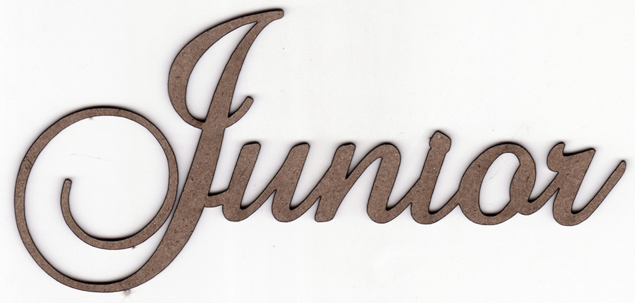 Junior - Beautiful Script Chipboard Word