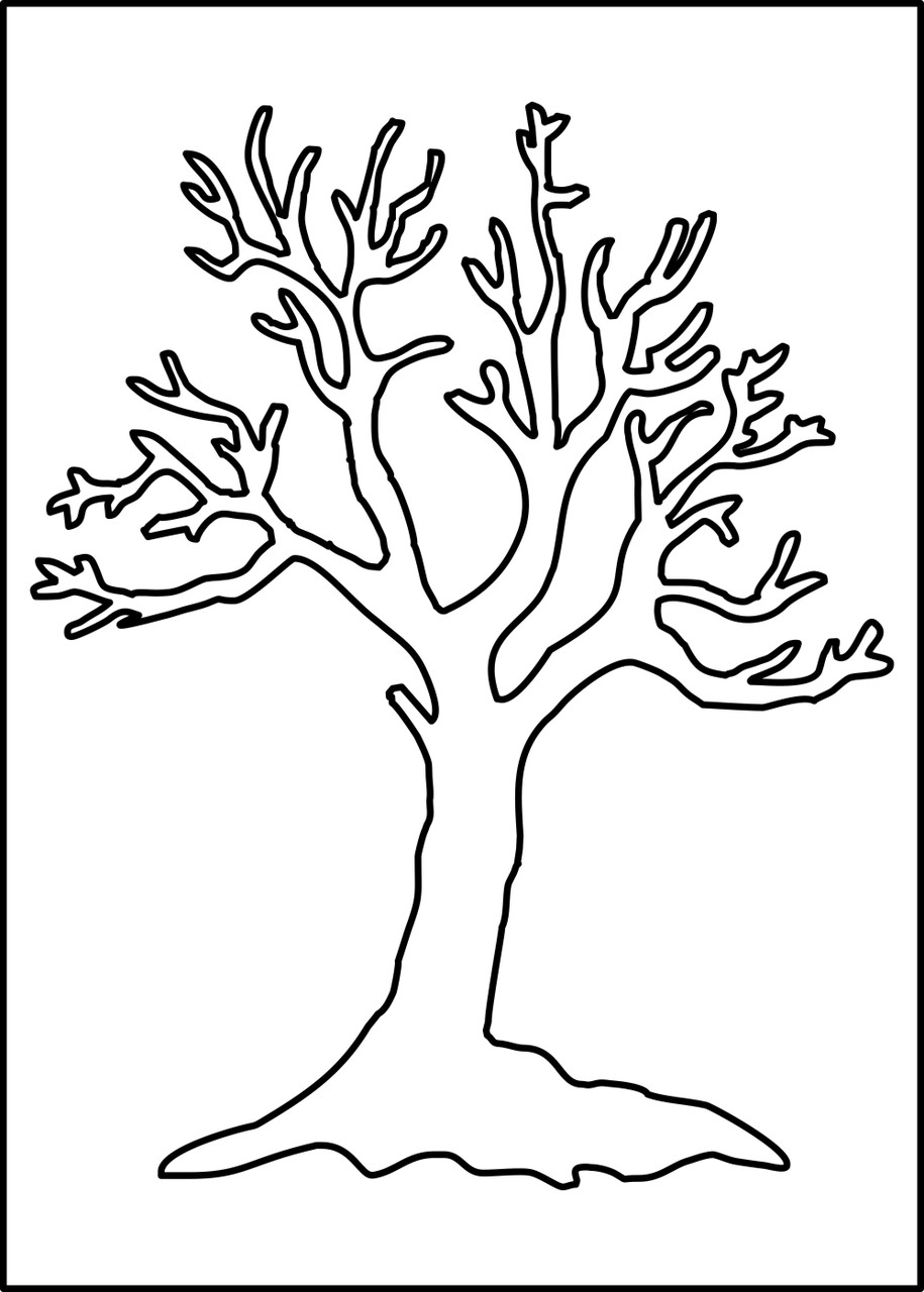 Bare Tree Stencil - 8x10