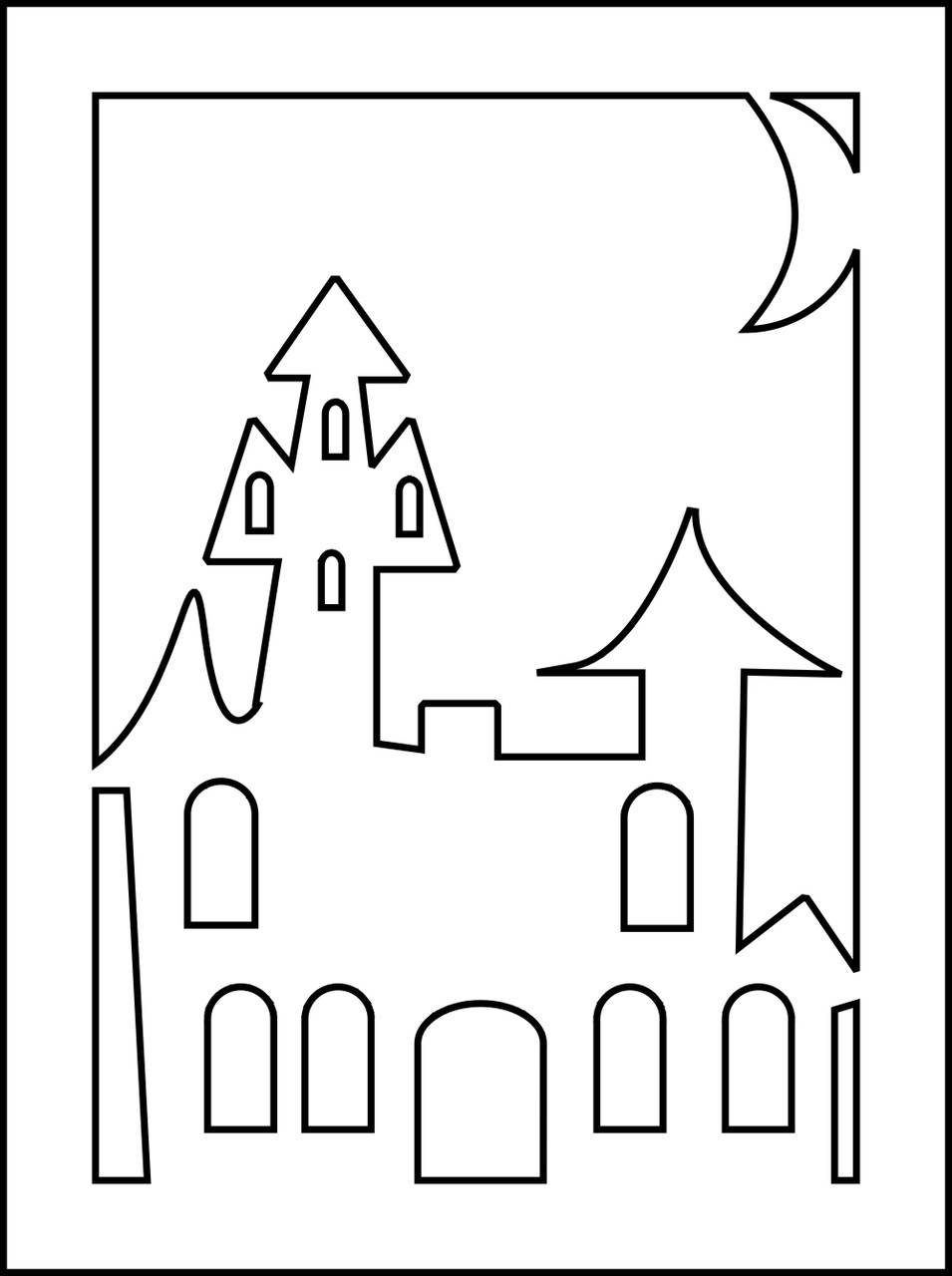 Haunted House Stencil - Want2Scrap haunted-house-stencil-want2scrap