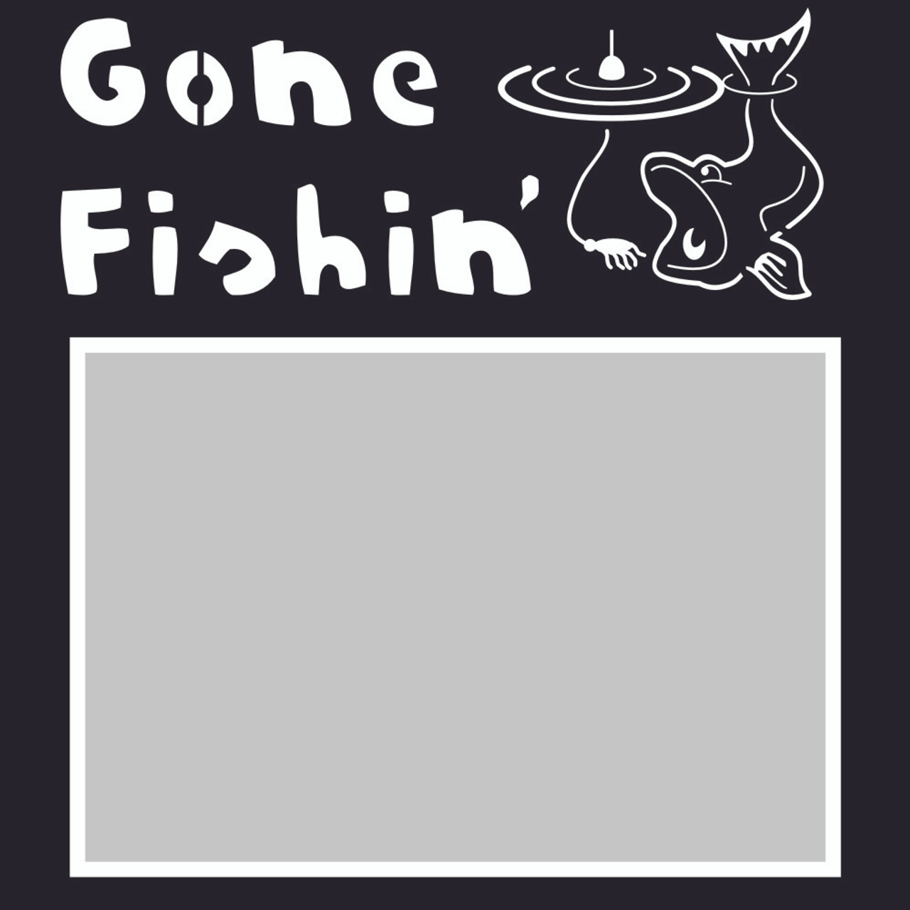 Gone Fishin - 12 x 12 Scrapbook Paper - Want2Scrap
