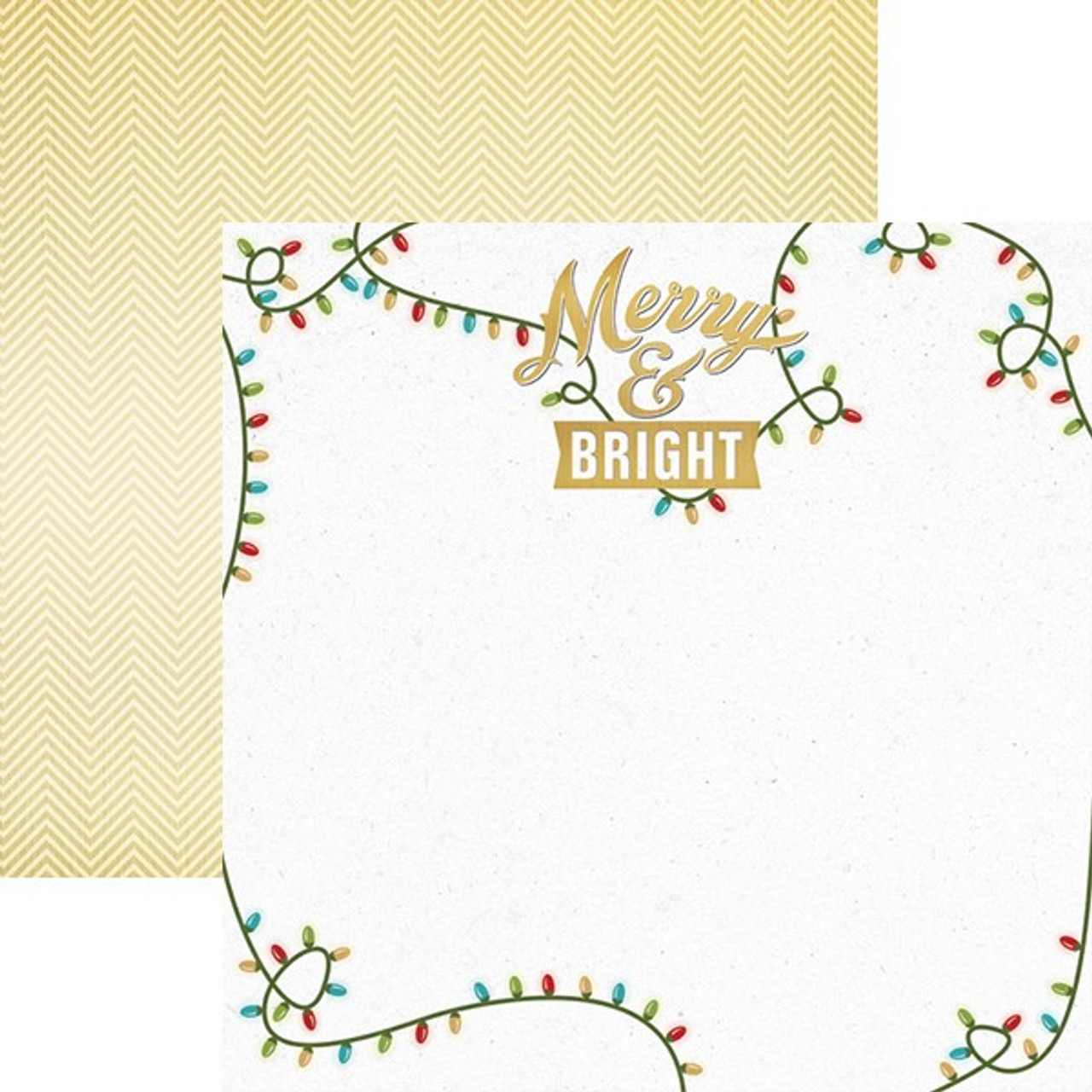 Merry & Bright 12 x 12 Double Sided Scrapbook Paper - Want2Scrap