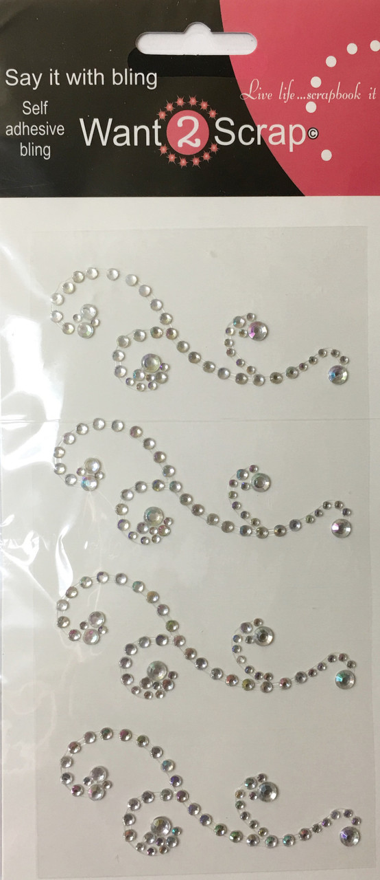 72 Count - Iridescent Rhinestones - Self Adhesive - Want2Scrap