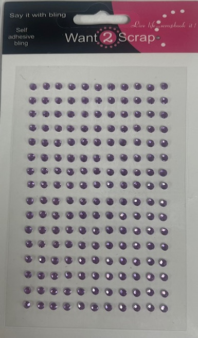 TEENY TINY  LAVENDER RHINESTONES 176 COUNT