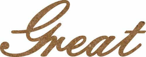 Great -Beautiful Script Chipboard Word 