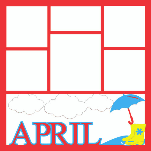 APRIL - 12 X 12 SCRAPBOOK OVERLAY