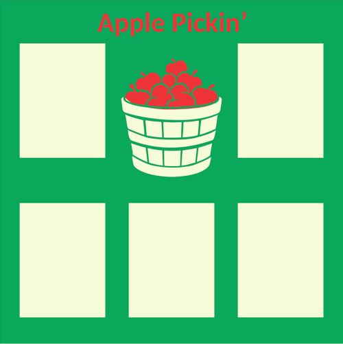 APPLE PICKIN' - 12 X 12 SCRAPBOOK OVERLAY