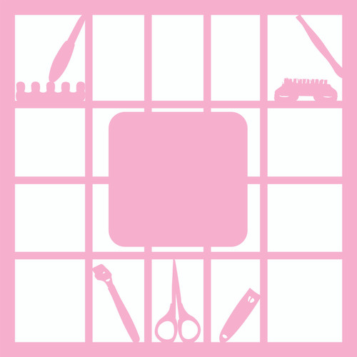 MANICURE - PEDICURE - 12 X 12 SCRAPBOOK OVERLAY