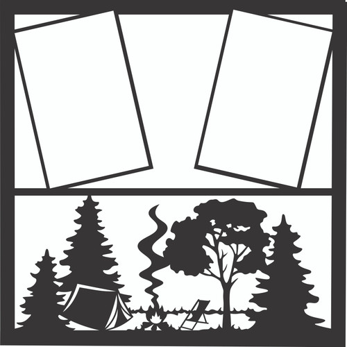 CAMP OUT - 12 X 12 SCRAPBOOK OVERLAY