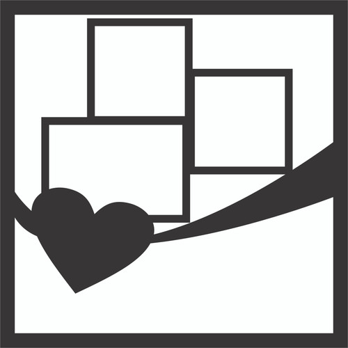 HEART WRAP 2 PG 1 - 12 X 12 SCRAPBOOK OVERLAY