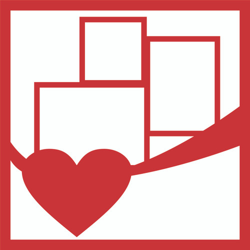 HEART WRAP PG 1 - 12 X 12 SCRAPBOOK OVERLAY