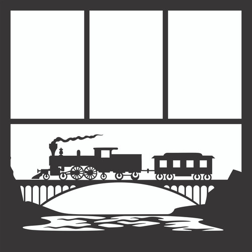 ZOO TRAIN - 12 X 12 SCRAPBOOK OVERLAY