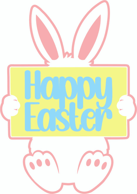 HAPPY EASTER SIGN - LASER DIE CUT
