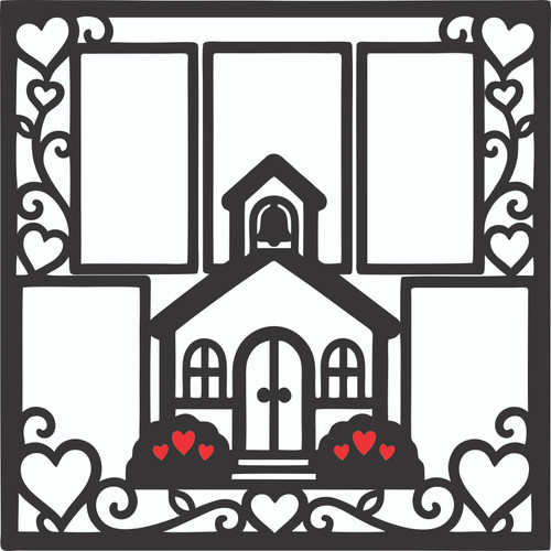 WEDDING CHAPEL - 12 X 12 SCRAPBOOK OVERLAY