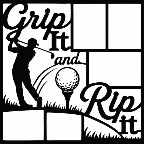 GRIP IT & RIP IT MALE - 12 X 12 SCRAPBOOK OVERLAY