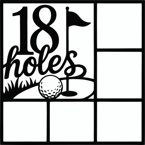 18 HOLES - 12 X 12 SCRAPBOOK OVERLAY