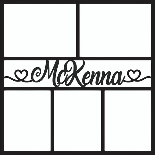 CUSTOM NAME OPTION # 2 - 12 X 12 SCRAPBOOK OVERLAYS