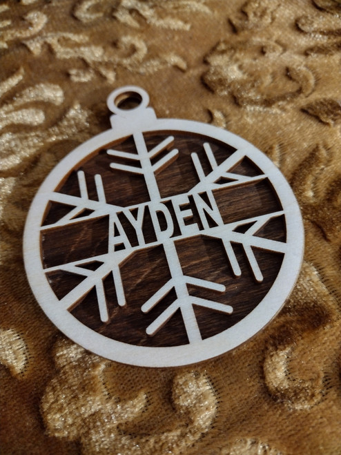Custom Name Ornament - Snowflake