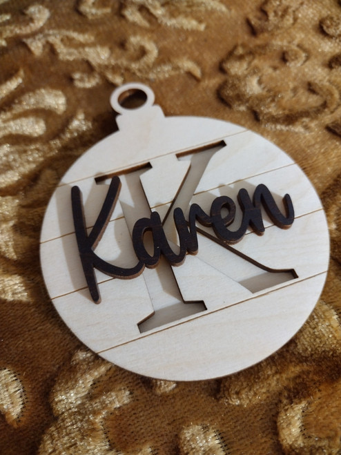 Custom Name Ornament - SHIPLAP