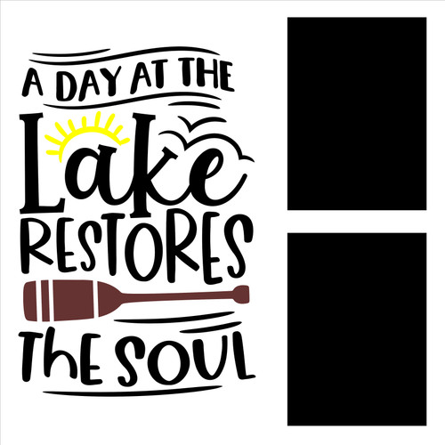 A DAY AT THE LAKE RESTORES YOUR SOUL - 12 X 12 SCRAPBOOK OVERLAY